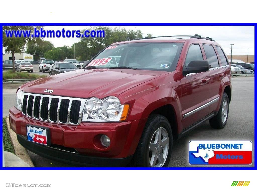 2005 Grand Cherokee Limited - Inferno Red Crystal Pearl / Medium Slate Gray photo #1
