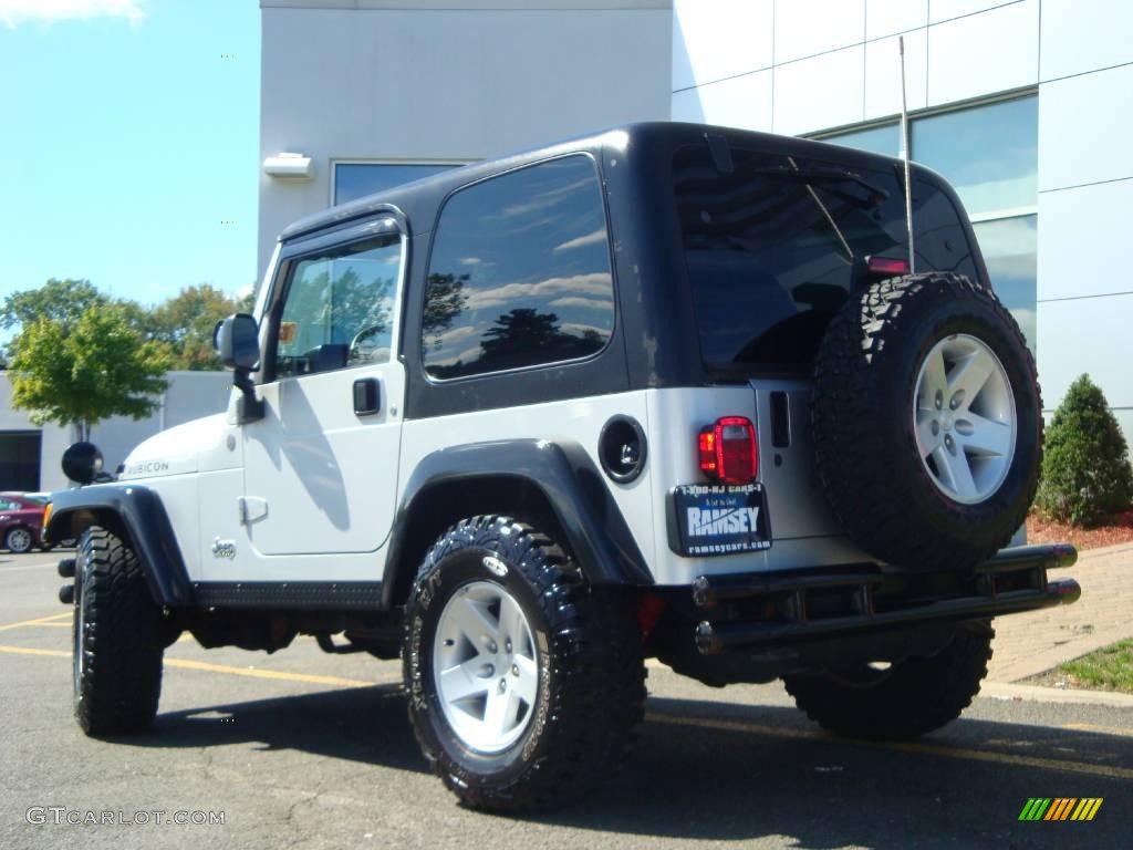 2004 Wrangler Rubicon 4x4 - Bright Silver Metallic / Dark Slate Gray photo #7