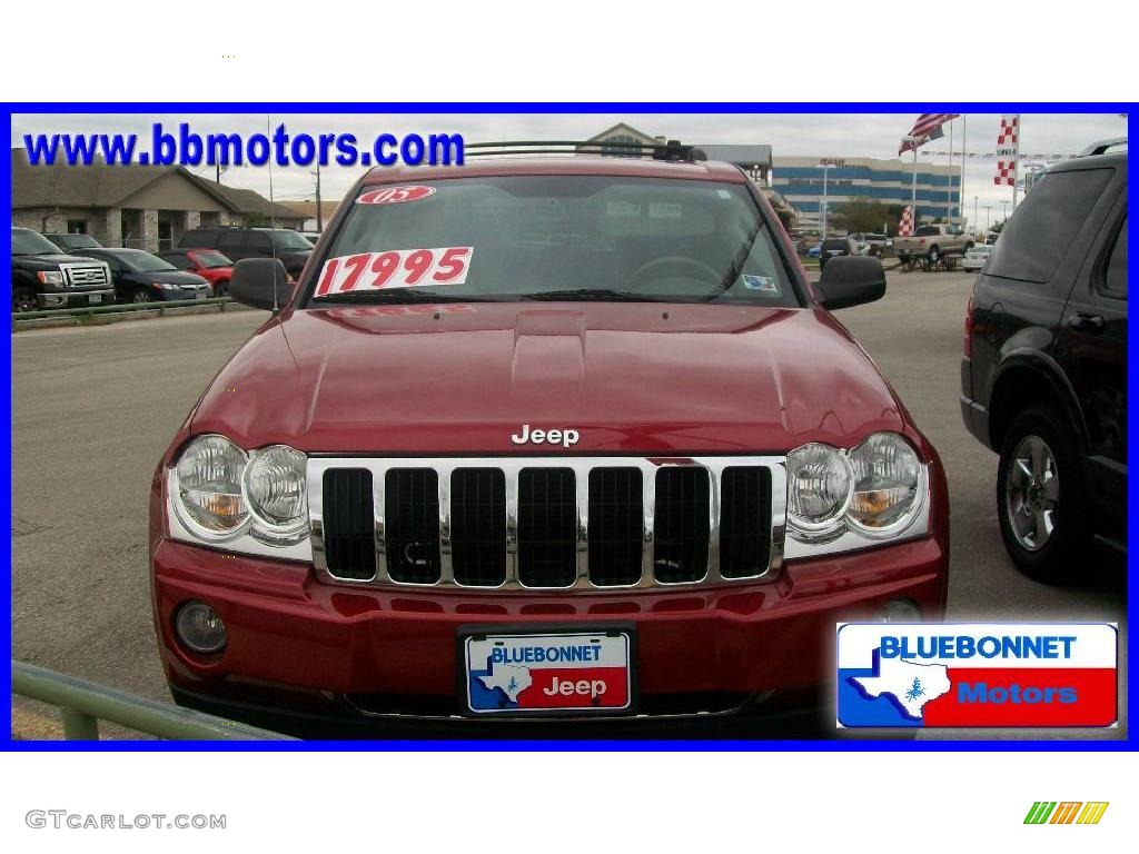 2005 Grand Cherokee Limited - Inferno Red Crystal Pearl / Medium Slate Gray photo #2