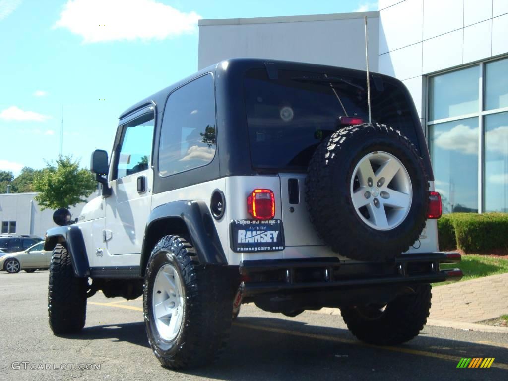 2004 Wrangler Rubicon 4x4 - Bright Silver Metallic / Dark Slate Gray photo #8