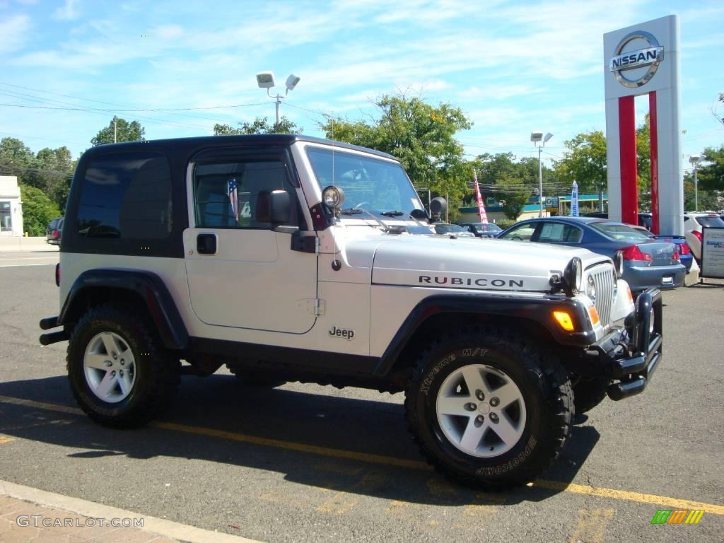 2004 Wrangler Rubicon 4x4 - Bright Silver Metallic / Dark Slate Gray photo #13