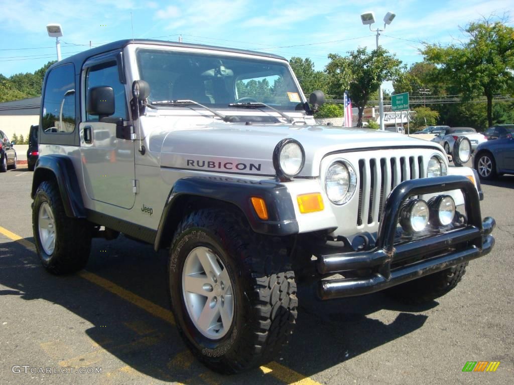 2004 Wrangler Rubicon 4x4 - Bright Silver Metallic / Dark Slate Gray photo #14