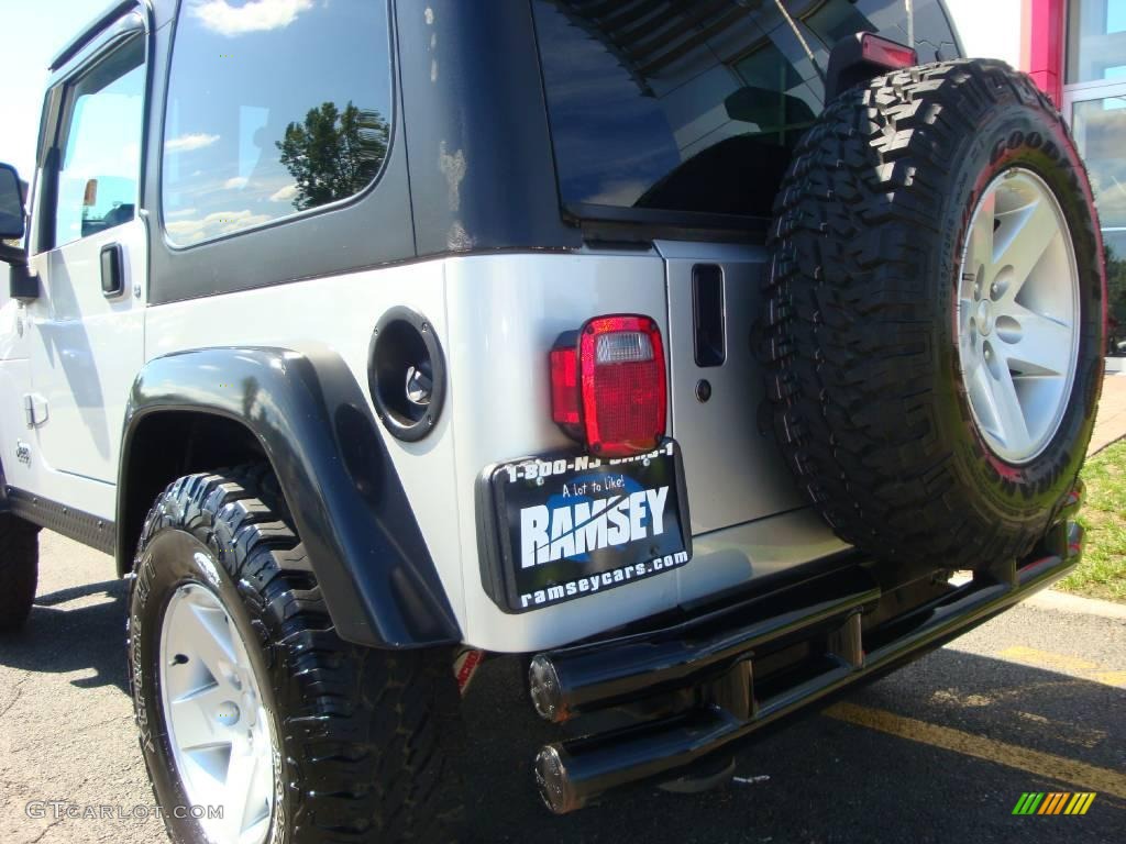 2004 Wrangler Rubicon 4x4 - Bright Silver Metallic / Dark Slate Gray photo #19