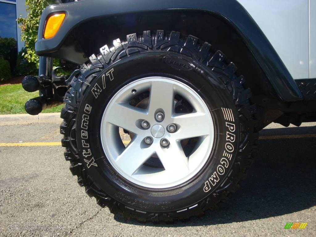 2004 Wrangler Rubicon 4x4 - Bright Silver Metallic / Dark Slate Gray photo #24