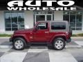 2008 Red Rock Crystal Pearl Jeep Wrangler Sahara 4x4  photo #1