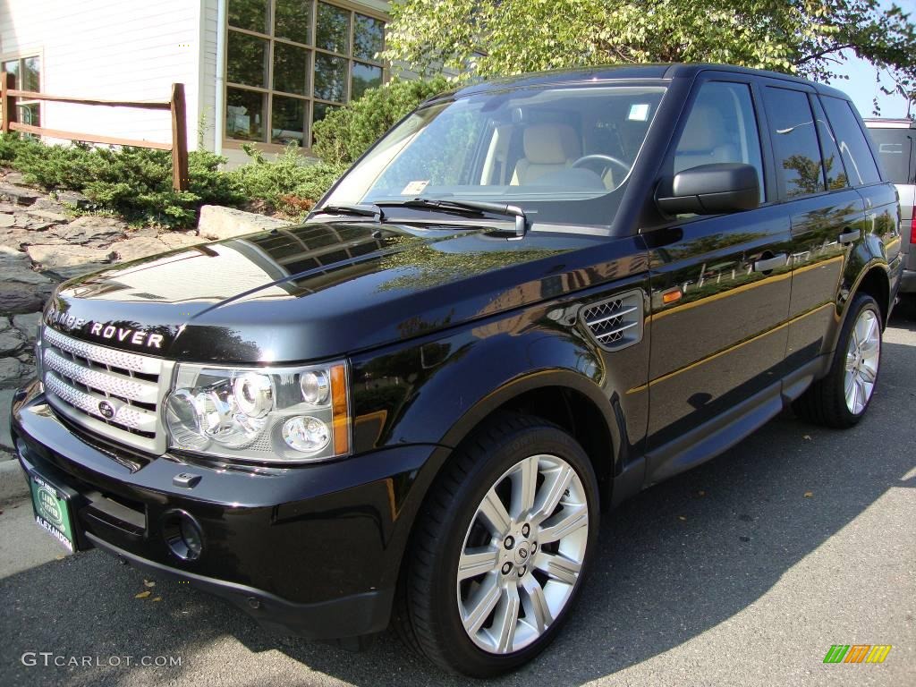 2008 Range Rover Sport Supercharged - Santorini Black / Almond photo #1