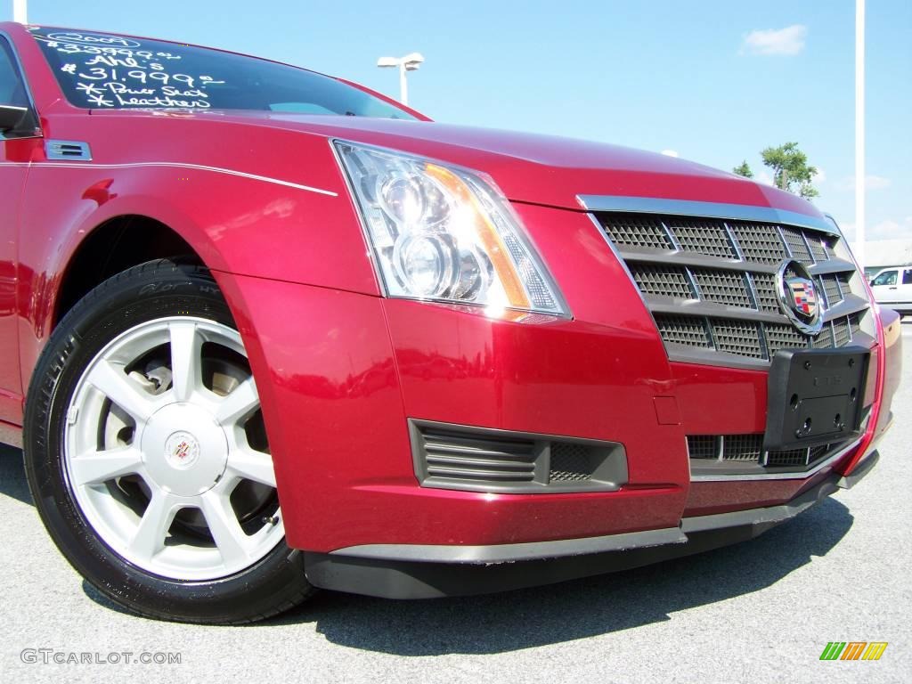 2009 CTS Sedan - Crystal Red / Light Titanium/Ebony photo #2