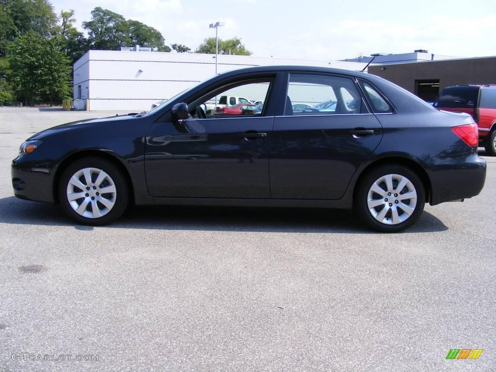 2008 Impreza 2.5i Sedan - Dark Gray Metallic / Carbon Black photo #2