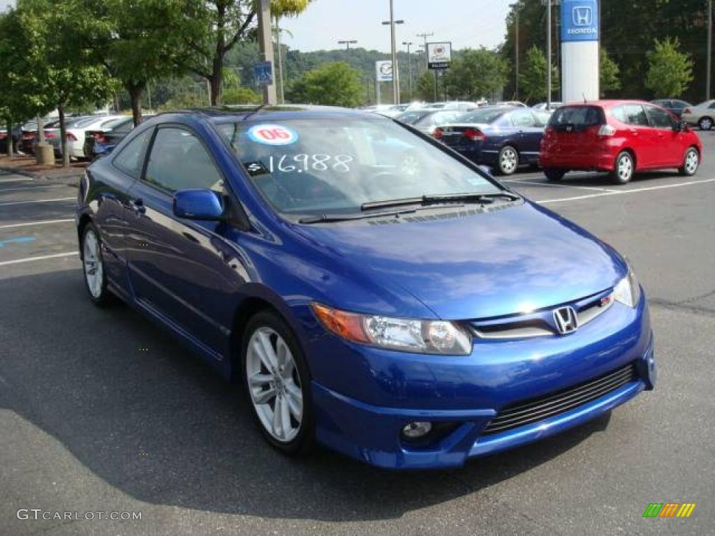 2006 Civic Si Coupe - Fiji Blue Pearl / Black photo #5