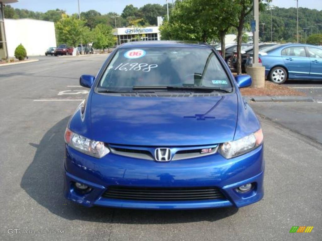 2006 Civic Si Coupe - Fiji Blue Pearl / Black photo #6