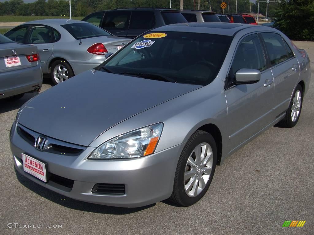 2006 Accord EX-L V6 Sedan - Alabaster Silver Metallic / Black photo #1