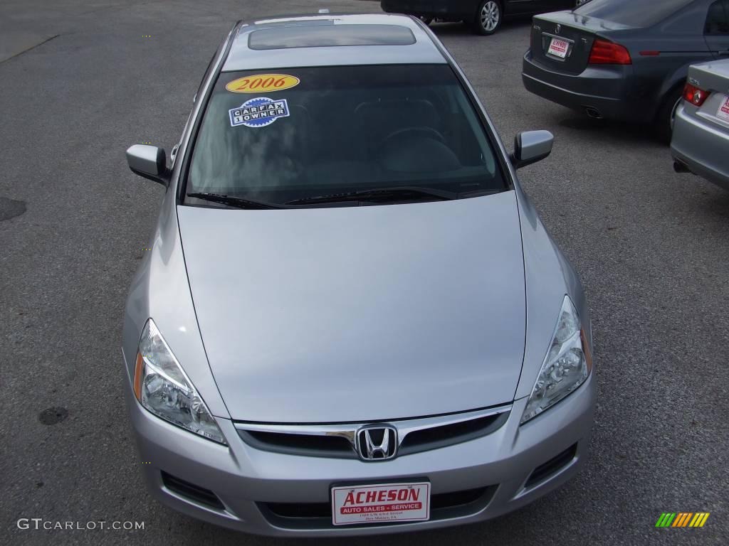 2006 Accord EX-L V6 Sedan - Alabaster Silver Metallic / Black photo #10