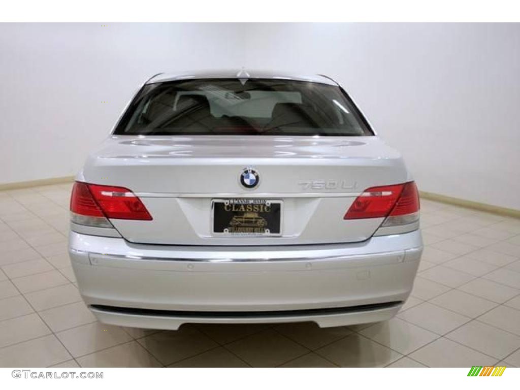 2008 7 Series 750Li Sedan - Titanium Silver Metallic / Black photo #6
