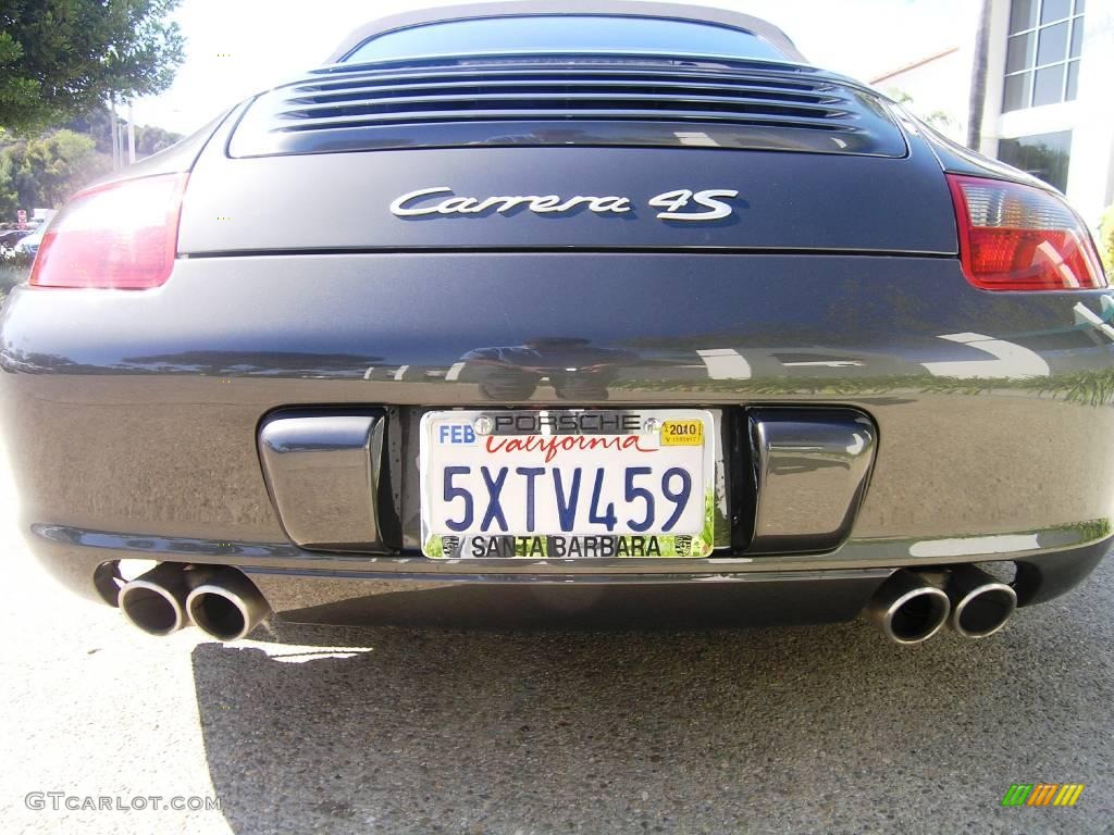 2007 911 Carrera 4S Cabriolet - Slate Grey Metallic / Black photo #17