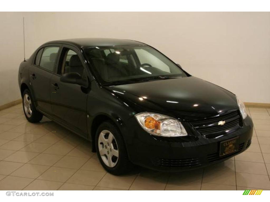 2007 Cobalt LS Sedan - Black / Gray photo #1