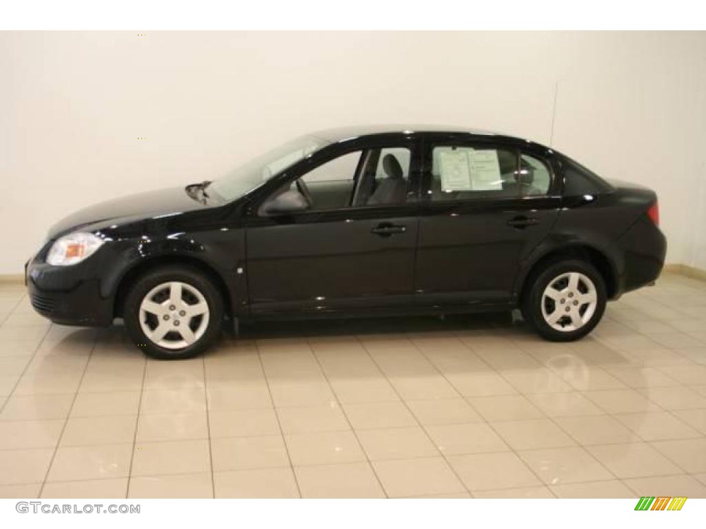 2007 Cobalt LS Sedan - Black / Gray photo #4