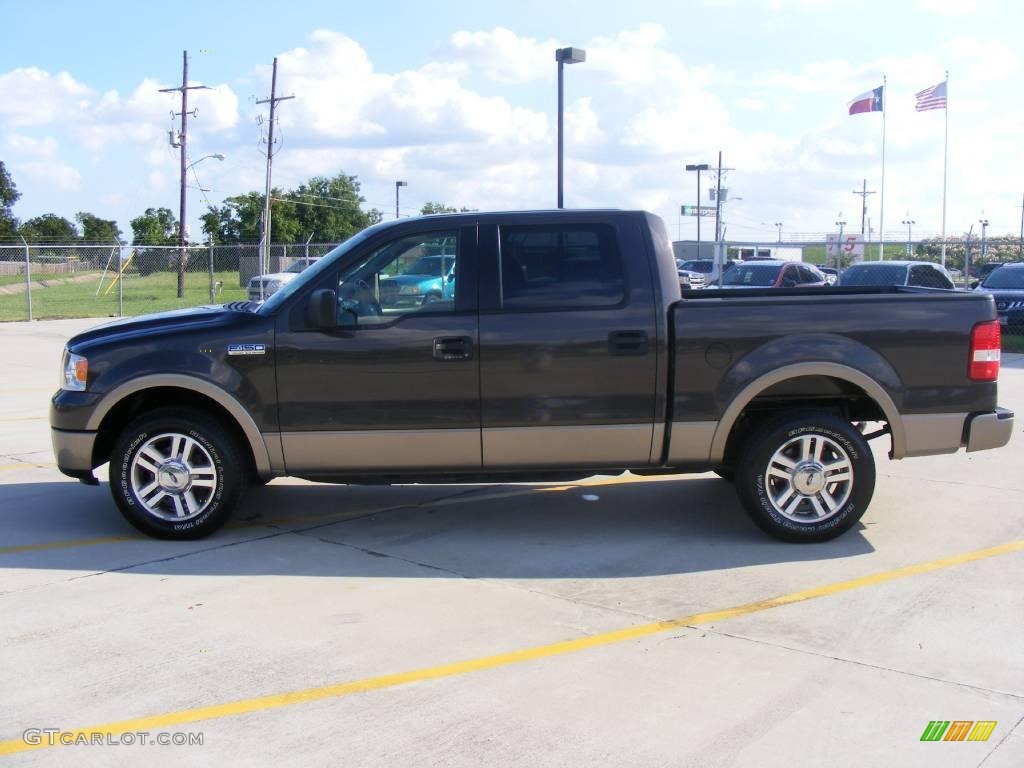 2006 F150 Lariat SuperCrew - Dark Stone Metallic / Tan photo #6