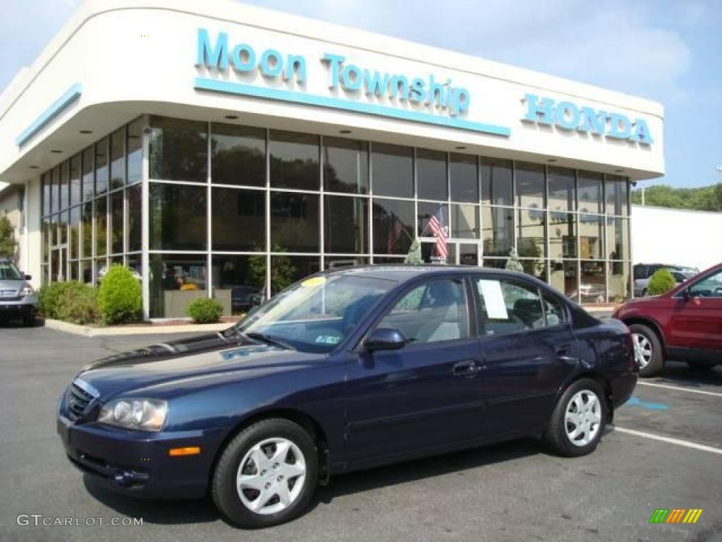 2005 Elantra GLS Sedan - Moonlit Blue / Gray photo #1