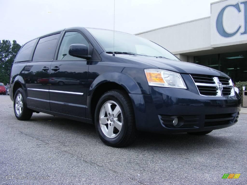 2008 Grand Caravan SXT - Modern Blue Pearl / Dark Slate/Light Shale photo #2