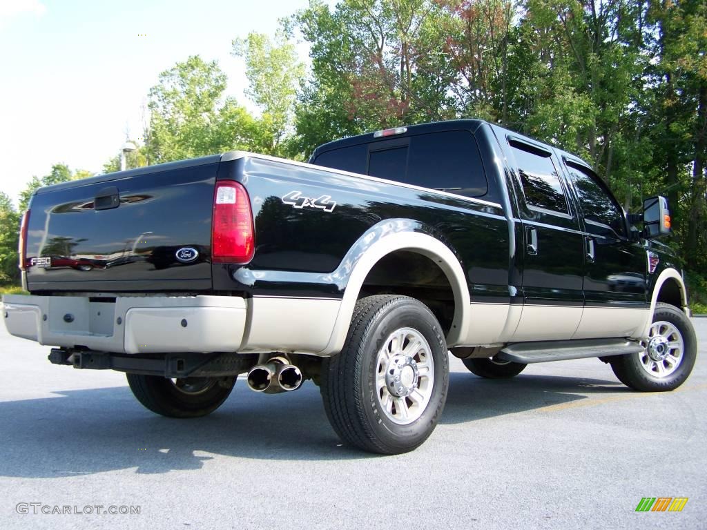 2008 F250 Super Duty King Ranch Crew Cab 4x4 - Black / Camel/Chaparral Leather photo #9
