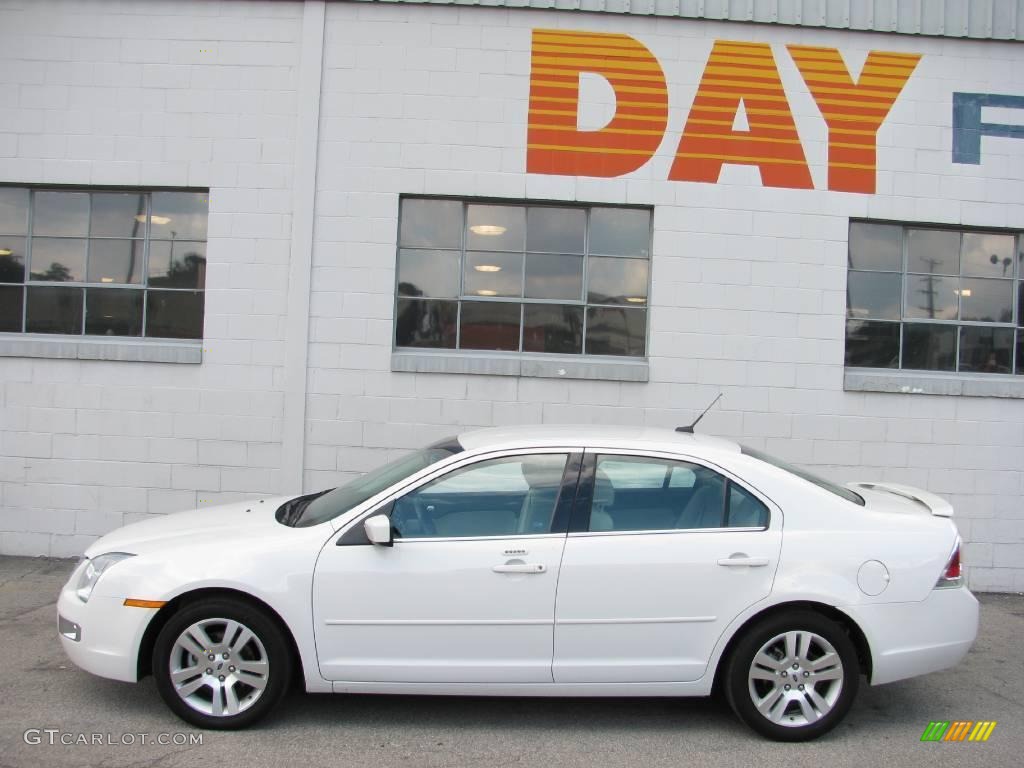 2008 Fusion SEL V6 - White Suede / Camel photo #2