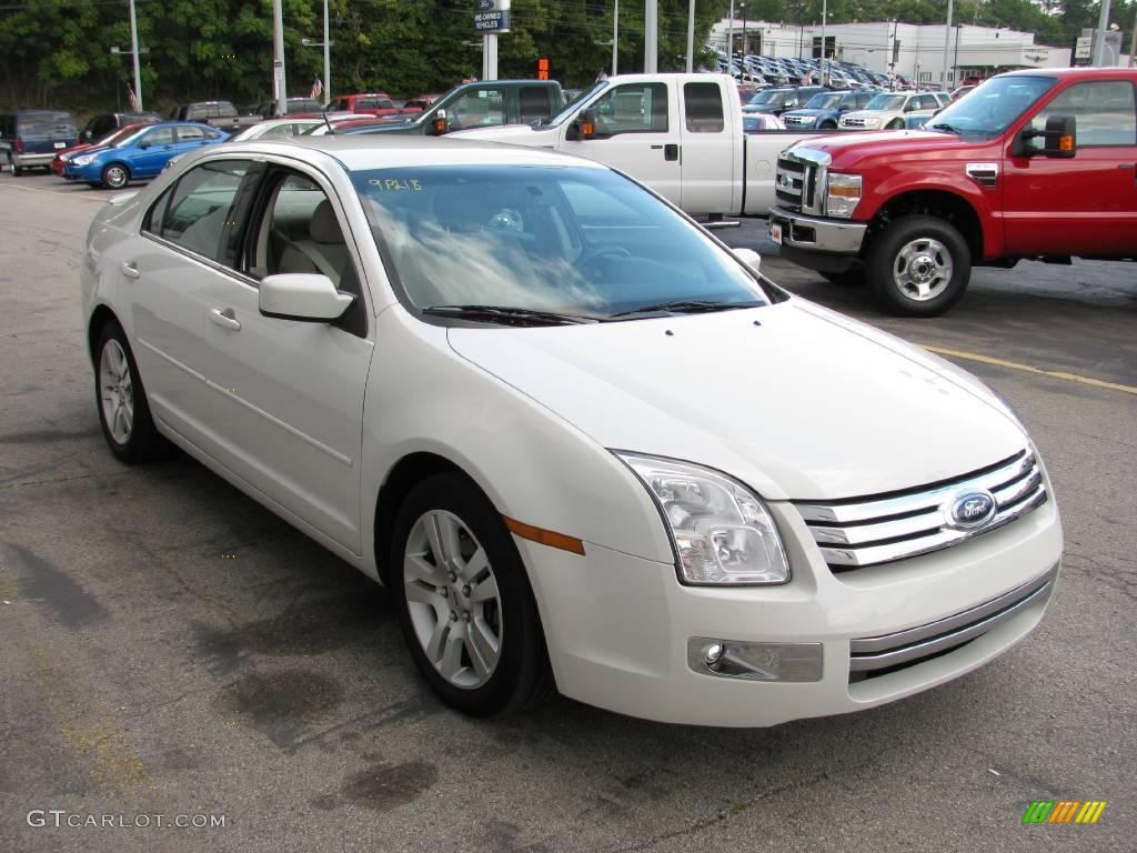 2008 Fusion SEL V6 - White Suede / Camel photo #5