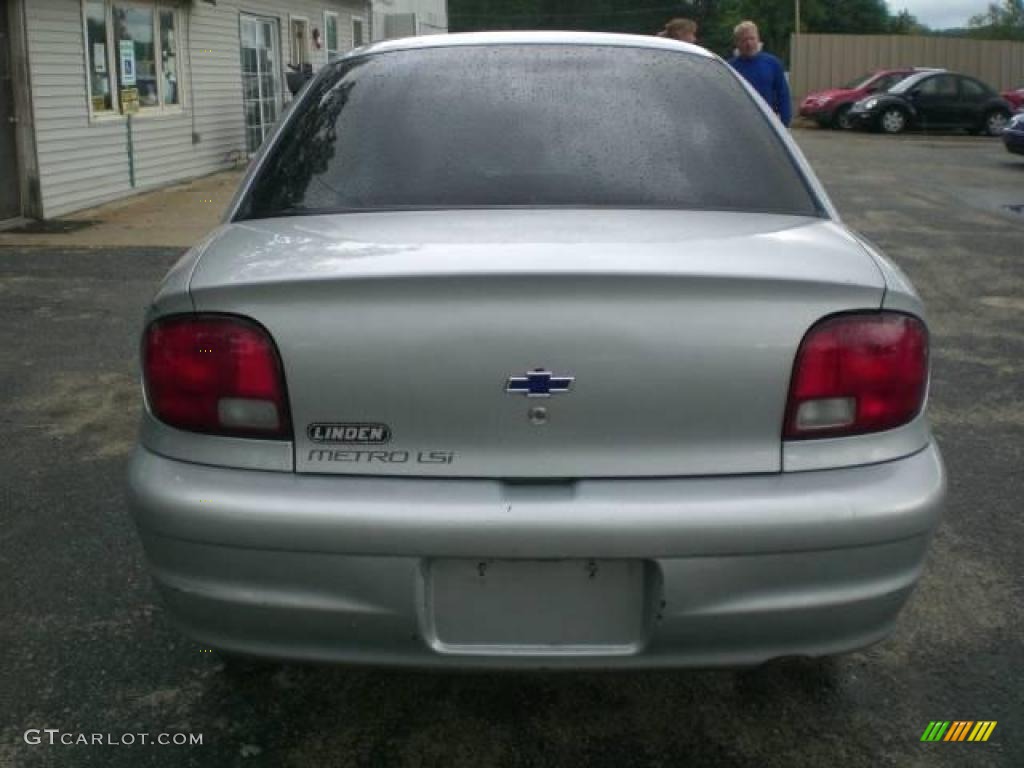 2000 Metro LSi Sedan - Silver Metallic / Gray photo #5