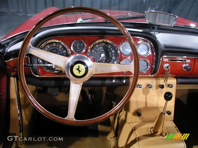 1962 Ferrari 250 GT Pininfarina Cabriolet Series II Tan Steering Wheel Photo #180267