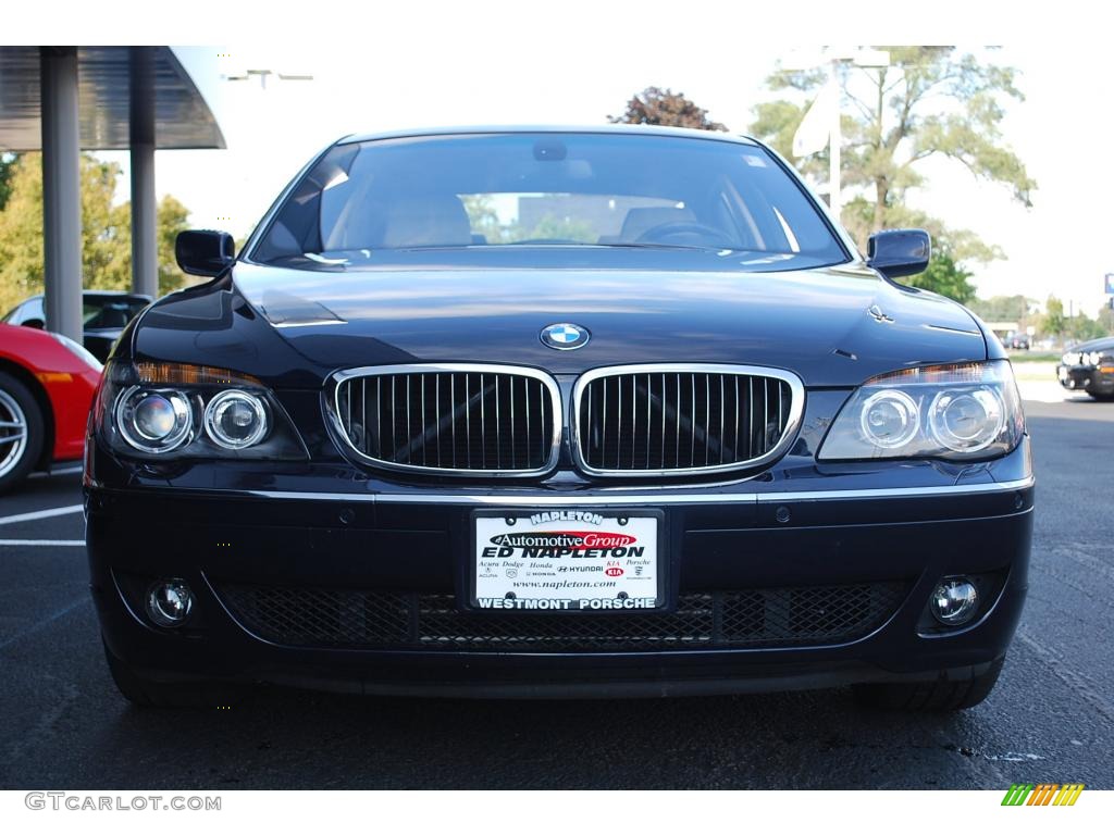 2006 7 Series 750Li Sedan - Monaco Blue Metallic / Beige Nasca Leather photo #2