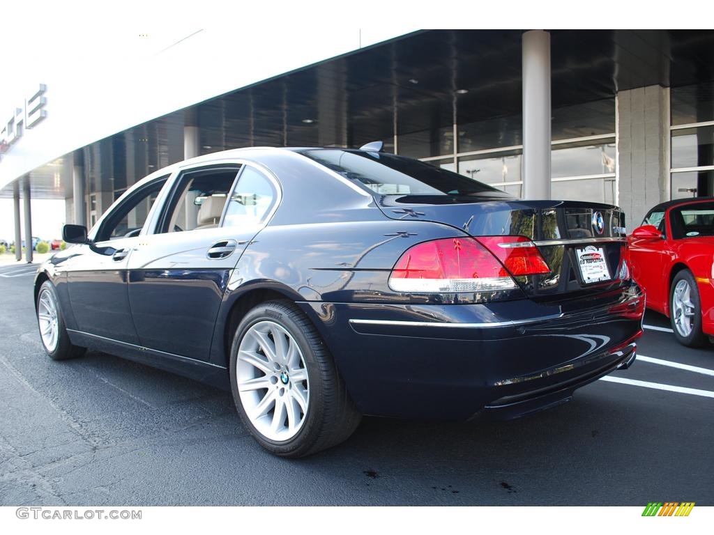 2006 7 Series 750Li Sedan - Monaco Blue Metallic / Beige Nasca Leather photo #6