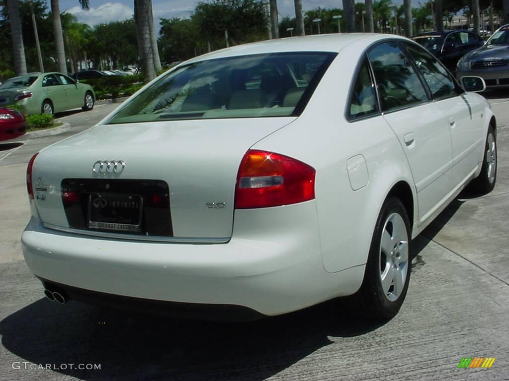 2003 A6 3.0 Sedan - Polar White / Beige photo #3