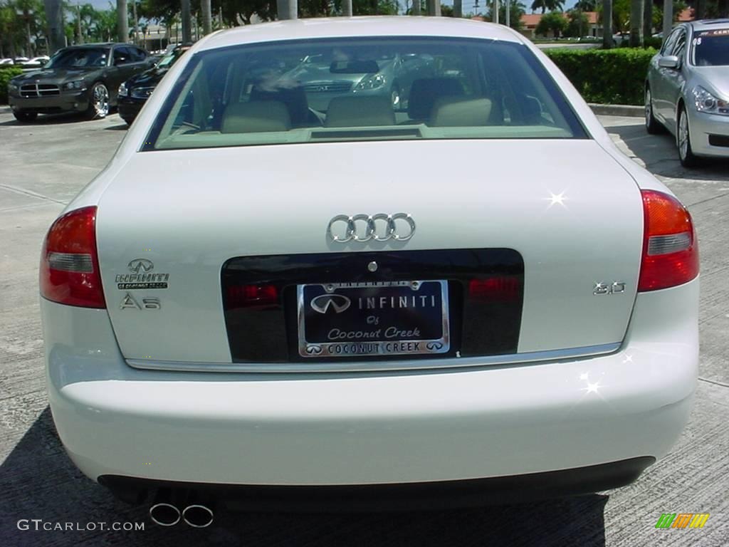 2003 A6 3.0 Sedan - Polar White / Beige photo #4