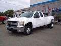 Summit White - Silverado 3500HD LTZ Extended Cab 4x4 Dually Photo No. 3