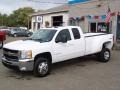 2009 Summit White Chevrolet Silverado 3500HD LTZ Extended Cab 4x4 Dually  photo #52