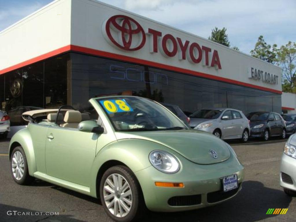 2008 New Beetle SE Convertible - Gecko Green / Cream Beige photo #1
