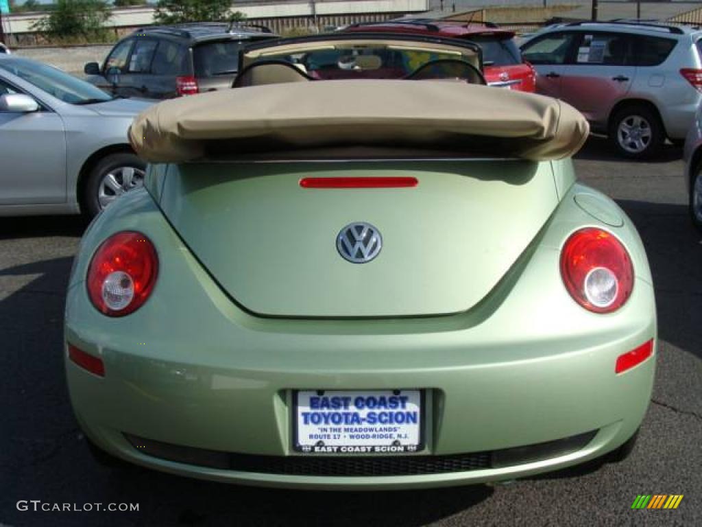 2008 New Beetle SE Convertible - Gecko Green / Cream Beige photo #5