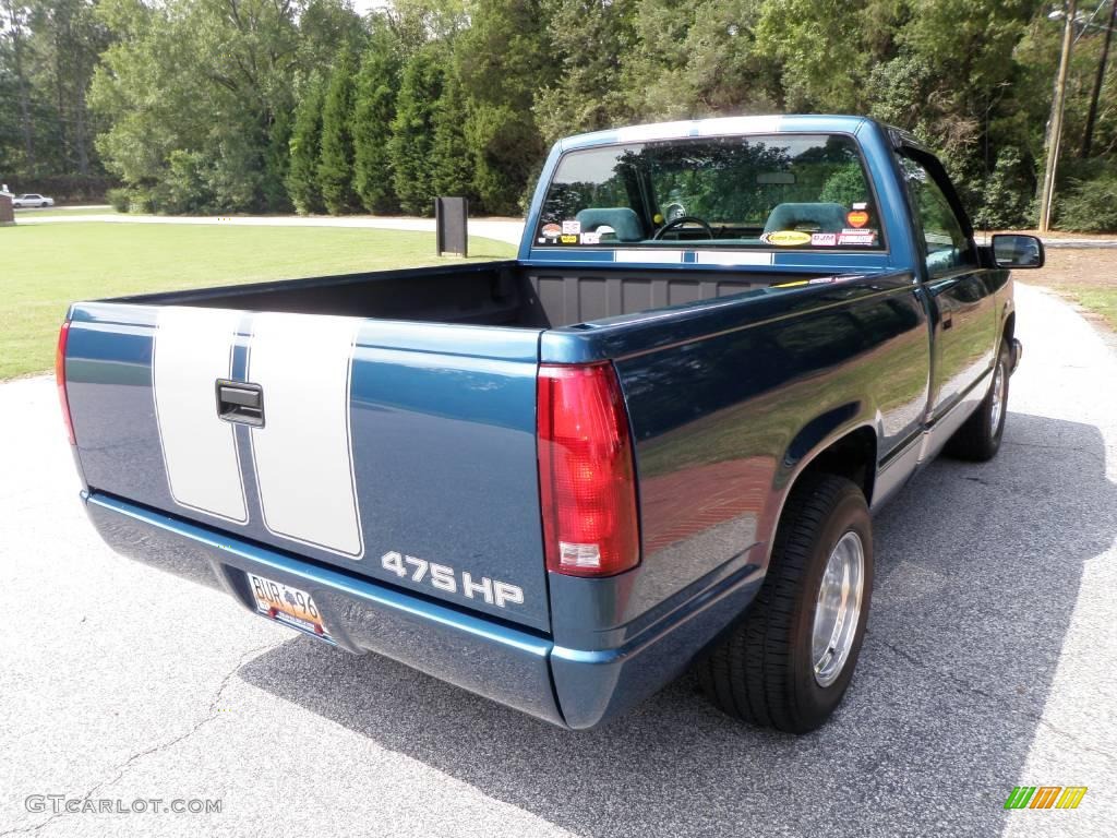 1992 C/K C1500 Regular Cab - Catalina Blue Metallic / Blue photo #7