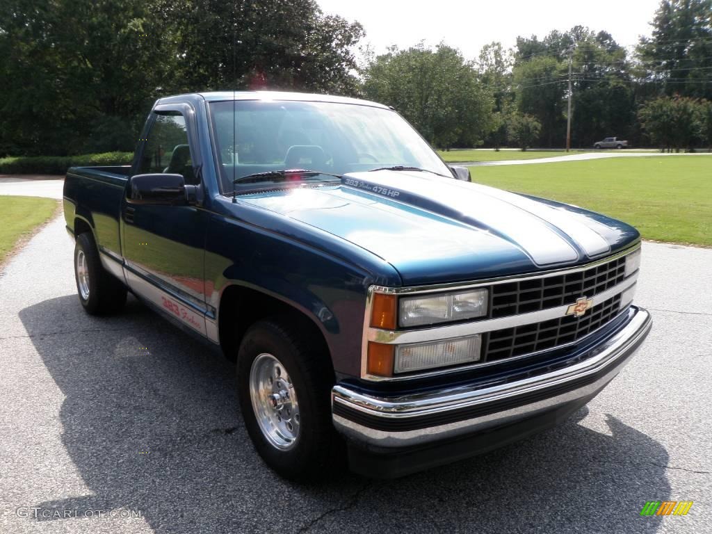 1992 C/K C1500 Regular Cab - Catalina Blue Metallic / Blue photo #11