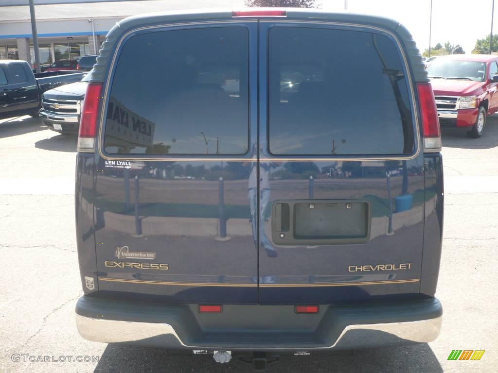 2000 Express G1500 Passenger Conversion Van - Indigo Blue Metallic / Neutral photo #5