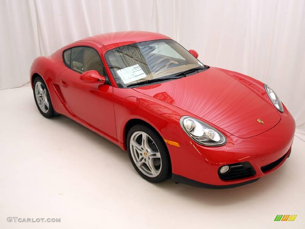 2009 Cayman  - Guards Red / Sand Beige photo #15