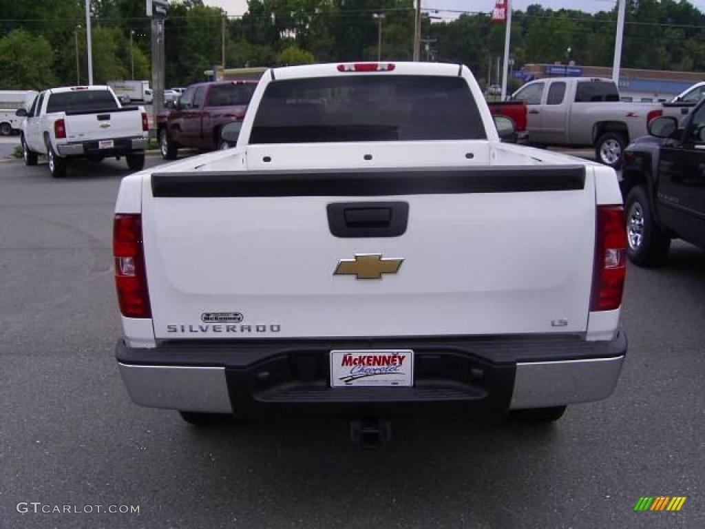2009 Silverado 1500 LS Regular Cab 4x4 - Summit White / Dark Titanium photo #3