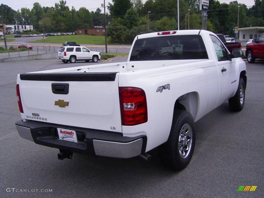 2009 Silverado 1500 LS Regular Cab 4x4 - Summit White / Dark Titanium photo #5