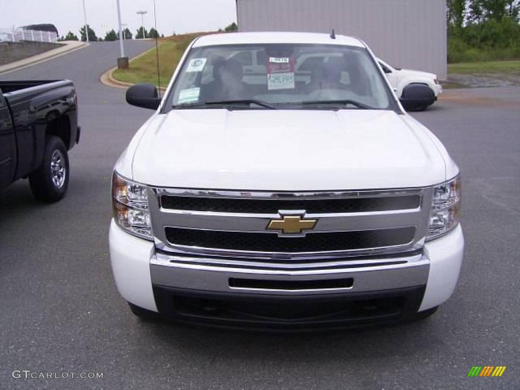 2009 Silverado 1500 LS Regular Cab 4x4 - Summit White / Dark Titanium photo #7