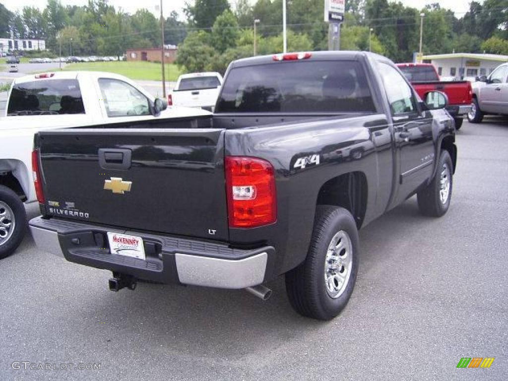 2009 Silverado 1500 LT Regular Cab 4x4 - Blue Granite Metallic / Ebony photo #5