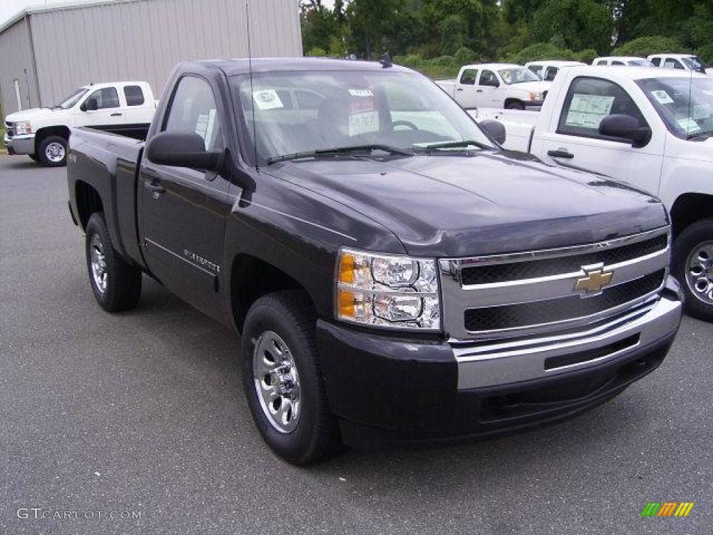 2009 Silverado 1500 LT Regular Cab 4x4 - Blue Granite Metallic / Ebony photo #6