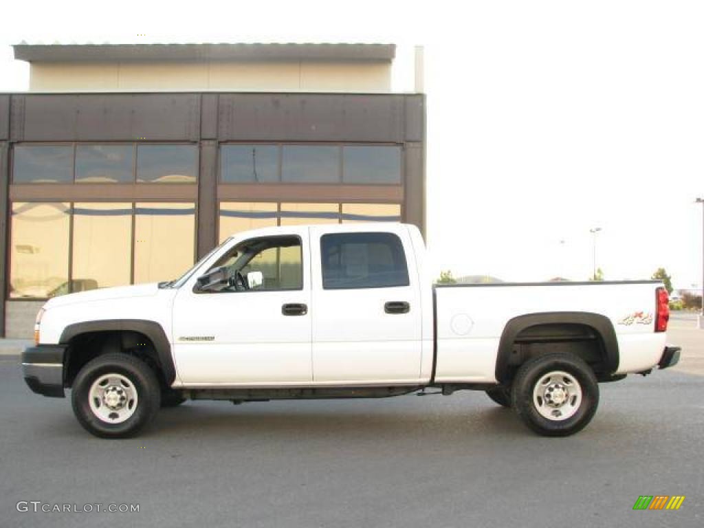 2006 Silverado 2500HD LS Crew Cab 4x4 - Summit White / Tan photo #1