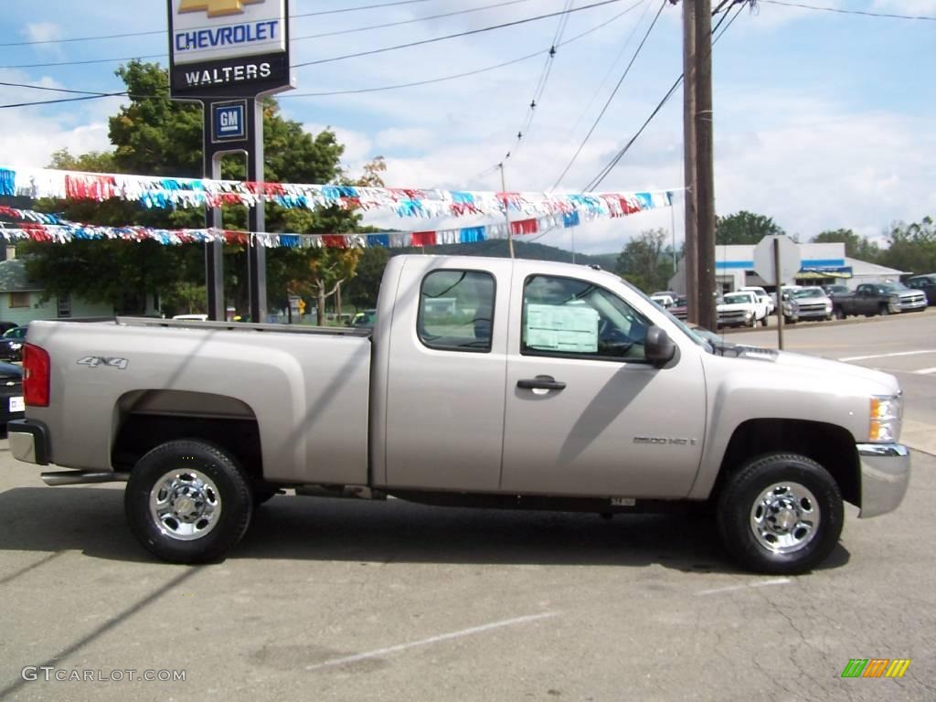 2009 Silverado 2500HD LS Extended Cab 4x4 - Silver Birch Metallic / Dark Titanium photo #1