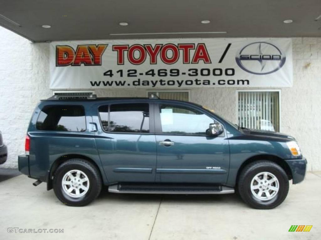 2004 Armada SE Off Road 4x4 - Deep Water Blue Metallic / Steel/Titanium photo #1