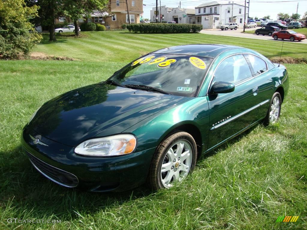 2001 Sebring LXi Coupe - Deep Evergreen Pearlcoat / Black/Beige photo #1