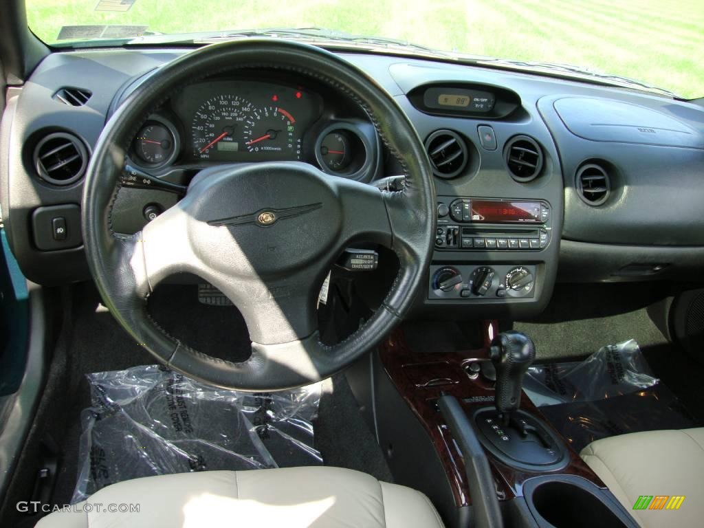 2001 Sebring LXi Coupe - Deep Evergreen Pearlcoat / Black/Beige photo #28